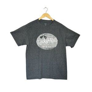 Port & Co. Rock & Roll Hall of Fame Short Sleeve Tee in Gray - Sz L